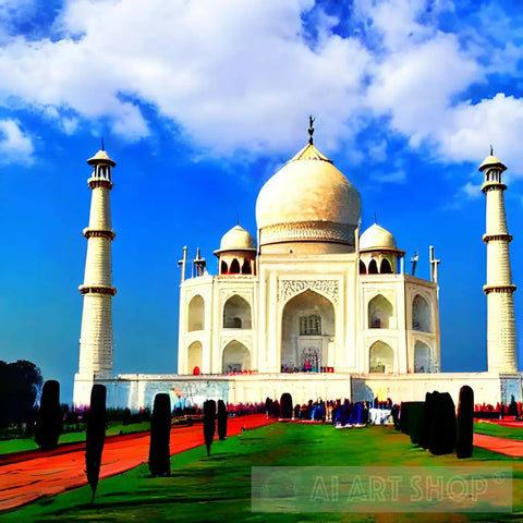 The Beautiful Taj Mahal Of India Architecture Ai Art