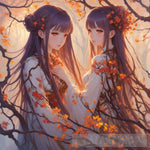 The Beautiful Twins Anime Contemporary Ai Art