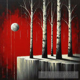 The Birch Forest Contemporary Ai Art