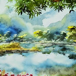 The Blue River Landscape Ai Art