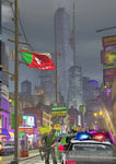 The City’s Pulse: A Glimpse Into The Night Ai Artwork