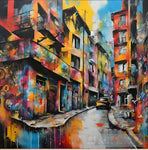 The Colorful Street. Ai Painting