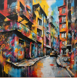 The Colorful Street. Ai Painting