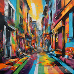 The Colorful Street. Ai Painting