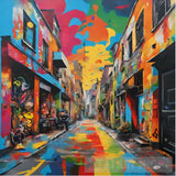 The Colorful Street. Ai Painting