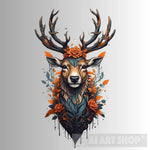 The Deers Head Animal Ai Art