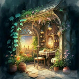 The Dining Area Inside The House Ai Artwork