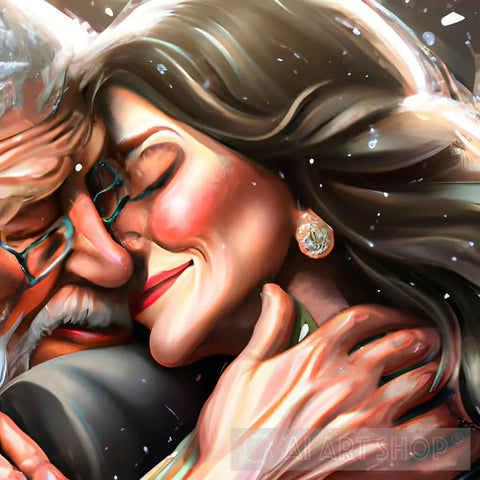 The Elderly Couple Ai Painting