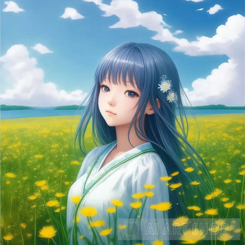 The Enchanting Radiance Of Youth Anime Contemporary Ai Art