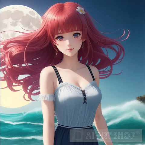 The Exotic Beauty Of Anime Girl Contemporary Ai Art