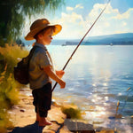 The Fishing Boy Ai Painting