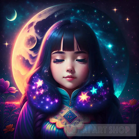 The Girl With The Magic Coat Surrealism Ai Art