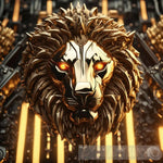 The Golden Lion Animal Ai Art