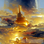 The Golden Palace In The Sky Ai Artwork