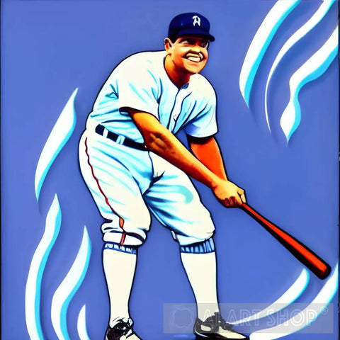 The Great Babe Ruth Pop Ai Art