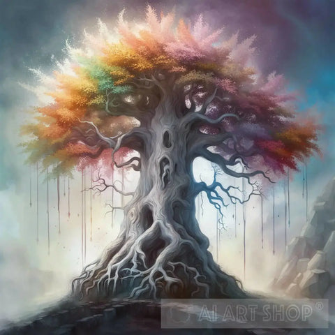 The Great White Tree Nature Ai Art