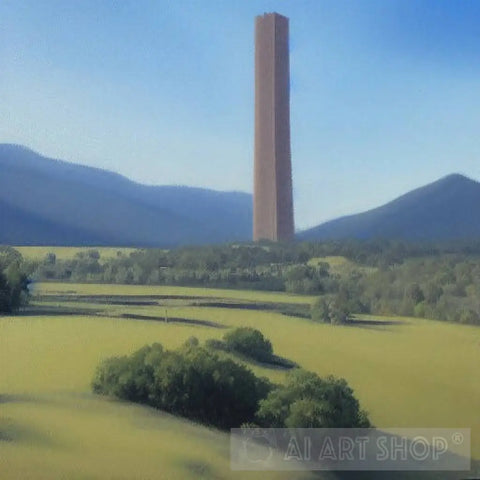 The Grey Tower Landscape Ai Art