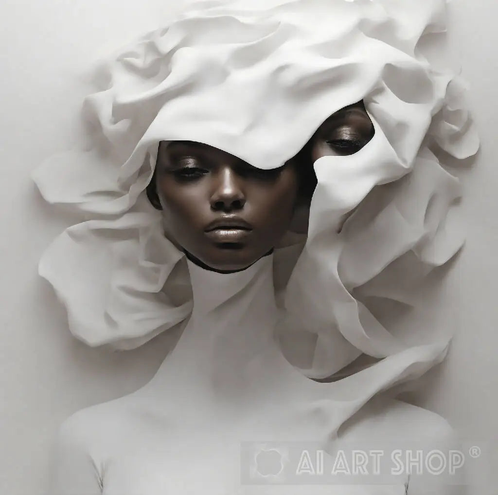 Black Face Deep White Wrapper Ai Art