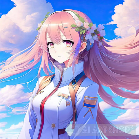 The Joyful Beauty Of An Anime Girl Contemporary Ai Art