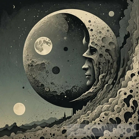 The Man In The Moon Ai Artwork