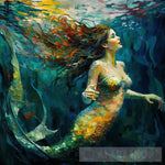 The Mermaid - Series#2 Expressionism Ai Art