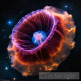 The Mesmerizing Beauty Of A Jellyfish-Shaped Nebula Abstract Ai Art
