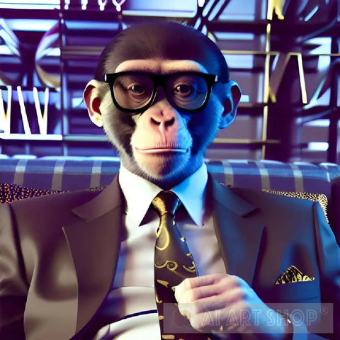 Billionaire Monkey Mitch Ai Painting