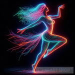 The Neon Dancing Lady Expressionism Ai Art