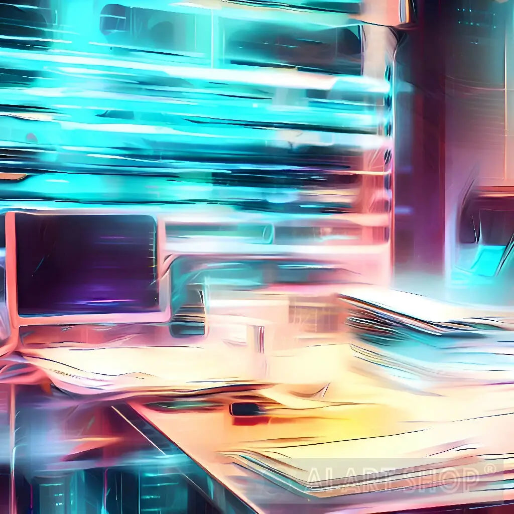 AI Abstract Office Print: Enhancing Productivity and Efficiency wit...