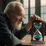 The Old Man And The Hourglass Portrait Ai Art