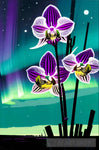 The Orchids And The Borealis Nature Ai Art