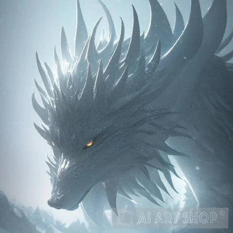 The Overwhelming Icy Dragon - Frozen Kingdom Series Ai Painting