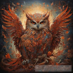 The Owl Of Phoenix Ai Painting