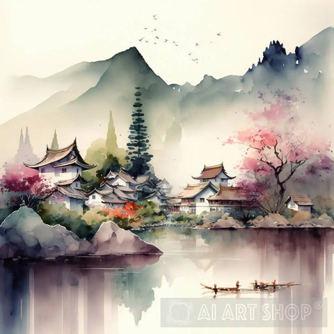 The Peaceful Side Of Japan Landscape Ai Art