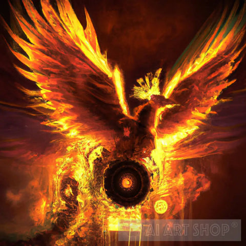 The Phoenixs Inferno Ai Artwork