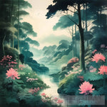 The Pink Lotus Ai Painting