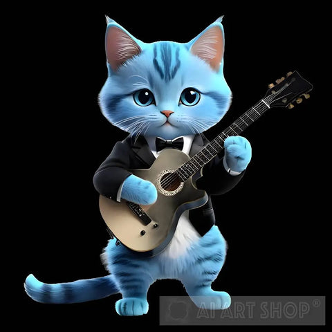 The Purrfect Musician Animal Ai Art