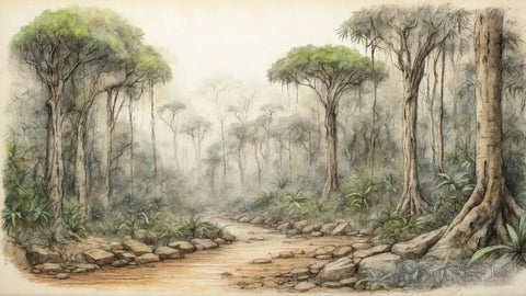 The Rainforest Sketch Nature Ai Art