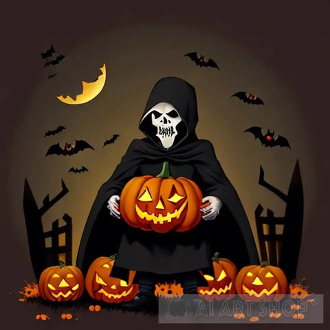 The Reaper For Halloween Ai Artwork