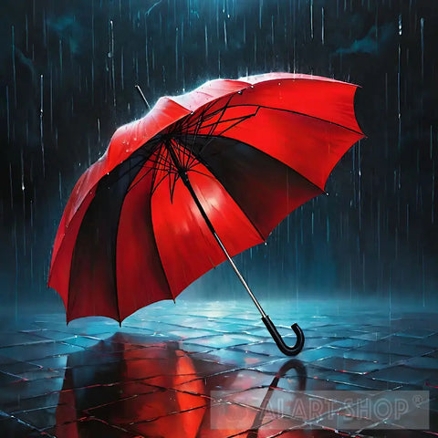 The Red Umbrella Street Ai Art