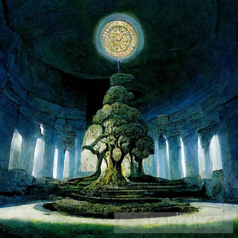 The Sacred Tree Abstract Ai Art