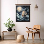 The Ship Is Sailing At Sea Ai Painting