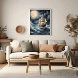 The Ship Is Sailing At Sea Ai Painting