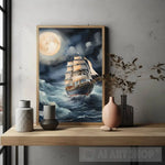 The Ship Is Sailing At Sea Ai Painting