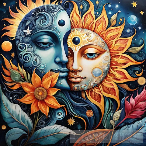 The Sun And The Moon Ai Artwork