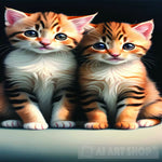 The Twin Kittens Animal Ai Art