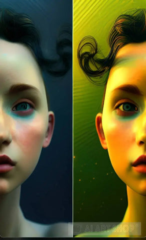 The Two Faces Of Jane Doe Portrait Ai Art