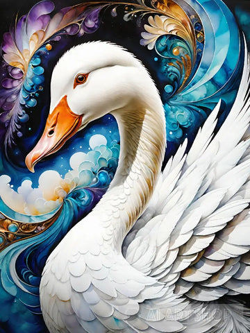The White Goose Nature Ai Art