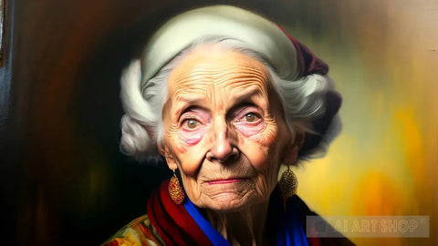 The Yearning Old Lady Ai Painting