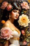 This Enchanting Girl Dons A Crown Of Vibrant Flowers Ai Artwork